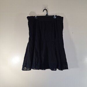 Studio West Apparel Black Goth Punk Emo Lace Skirt size PXL
